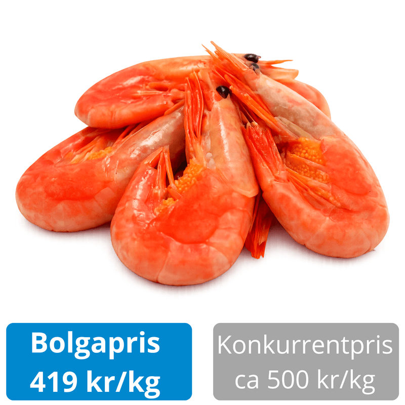 Grønlandsreker 2,5 kg 40/60 – størst
