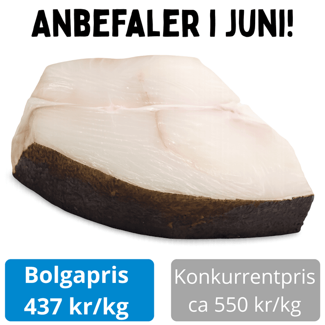 Hovedbilde Kveite 2,4 kg – linefanget kvalitet